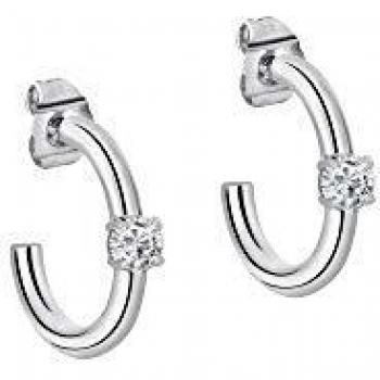 Morellato Pendientes de aro Mujer acero inoxidable cristal - SAKM25