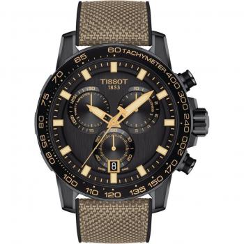 Tissot Supersport Chrono Men's Watch - 46mm Black/Green Rubber Strap