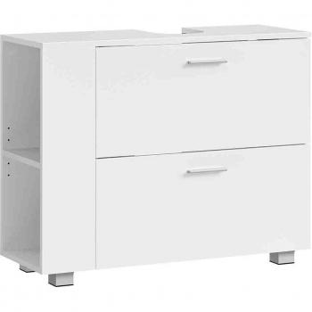 Armario de baño bajo lavabo con 2 cajones amplios, espacio optimizado con gran apertura de sifón, diseño elegante, fácil montaje, dimensiones ideales 30x80x64 cm, solución de almacenamiento estilizada y funcional