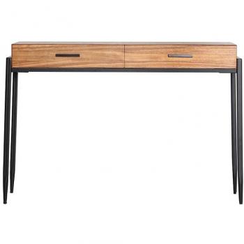 Consola Lauris de Madera de Abeto en color Negro/Natural de 120x34x81cm