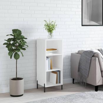 Aparador de madera de ingeniería 34,5x32,5x90 cm Mueble de Almacenaje de Salón Buffet Armario Auxiliar Armario de Almacenamiento Blanco