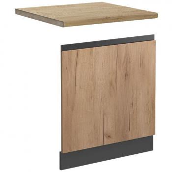 Panel Frontal R-Line 60 cm de Roble Dorado y Anthracita para Lavavajillas Vicco
