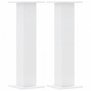 vidaXL Plant Stands 2 pcs White 30x30x95 cm Engineered Wood