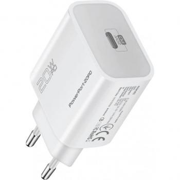 Promate PowerPort-20PD Cargador USB-C Universal Carga Rápida 20W