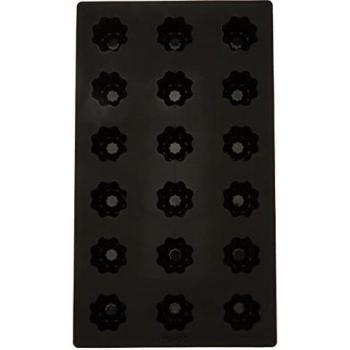 Lékué Multicavidad Mini cannele Negro Molde Silicona, 18 cavidades