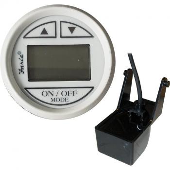 Faria Beede 13150 2 Inch Depth Sounder with Transom Mount Transducer - Dress White with DS0114 Transducer