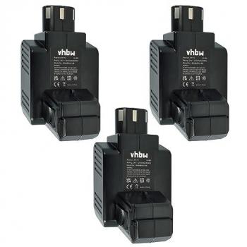3x Batería NiMH 2500 mAh Compatible con Hilti C 7/24, C 7/36, TCU 7/36, TE 5 A (24 V) - Vhbw