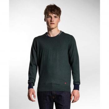 Peuterey UOMO Maglia In Lana con Inserti Verde Scuro Mod. U3370 L
