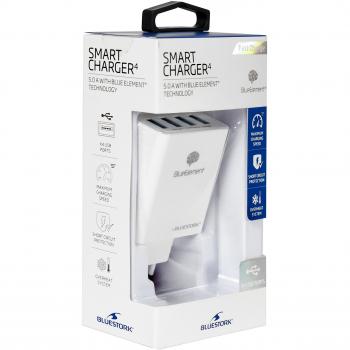 Bluestork WALL-50-U4-BE Interior Blanco - Cargador