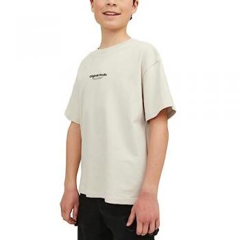 Camiseta Jack&Jones Junior Erbro beige manga corta de niño 152