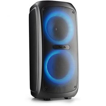 Altavoz Bluetooth Portátil NGS Wild Temper 200W TWS con Luces LED RGB, Entrada USB/AUX IN, Doble Entrada de Micrófono y Batería Recargable de 4400mAh