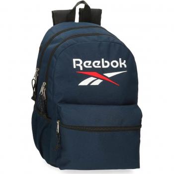 Mochila Reebok Boston 44cm Azul Marino de Dos Compartimentos