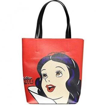 DISNEY Snow White Face Shopper Bag Placed Print, Female, Red