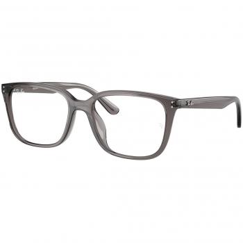 Ray-Ban RX7248D Unisex Eyeglasses Color 8257 Squadrata Grigio, Asian Fit, Clear Size 55, Blue Light Block Available
