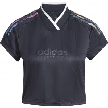 adidas Tiro Q2 Women's Cropped Black V-Neck T-Shirt