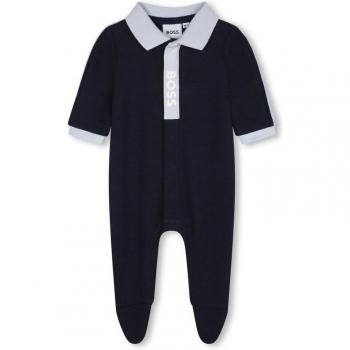 BOSS Kidswear Pijama de bebé niño liso con cuello polo J50782
