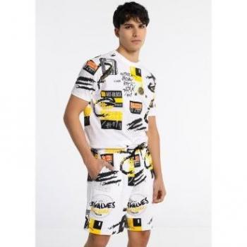 Bermuda Jogger Blanco para hombre de la marca SIX VALVES