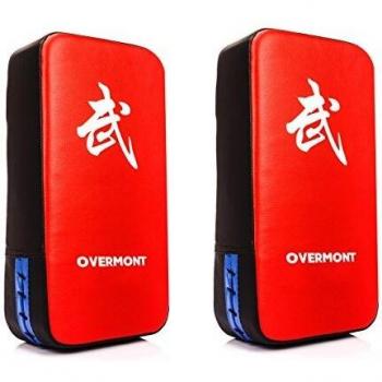 OVERMONT Pao de Cuero PU Saco de Boxeo Almohadilla de Choque Cojín Kick para Boxeo Taekwondo Karate Judo Jiu-Jitsu Brasileño UFC MMA K1 Entrenamiento Boxing Tailandés Jeet Kune Do 38cm*20cm*10cm