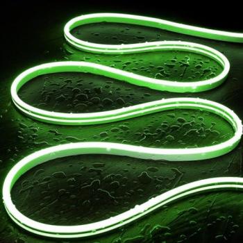 Tira LED Neón 48V DC 120 LEDs/m Verde IP65 a Medida Corte cada 5 cm 3 m