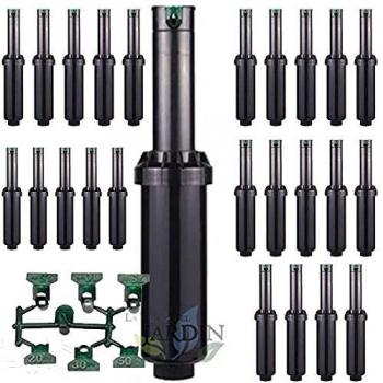 25 x Aspersor de Riego Hunter SRM-04, Rosca Hembra 1/2'', Alcance Ajustable de 4 a 9,4 Metros
