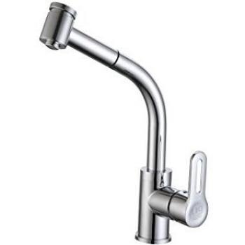 DP Griferia - Grifo monomando extraible de caño alto para fregadero modelo Mandarina