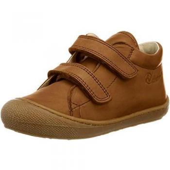 Naturino - Zapatillas para primeros pasos de piel marrón claro con velcro