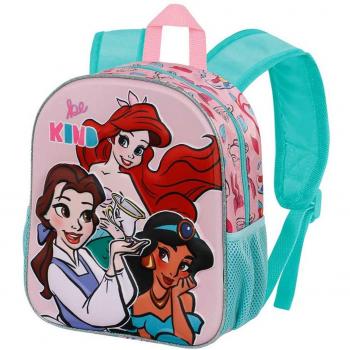 Mochila 3D Princesas Disney Be Kind Rosa 31cm