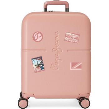 Maleta de cabina Pepe Jeans Chest rosa claro rígida 55cm