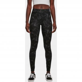 Urban Classics Ladies Soft AOP Black Marble Leggings - XS to 5XL