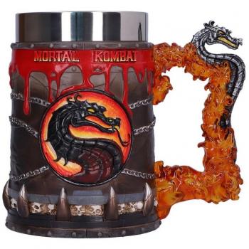 Jarra Mortal Kombat con logotipo, 15 cm de altura, fabricada por Nemesis Now
