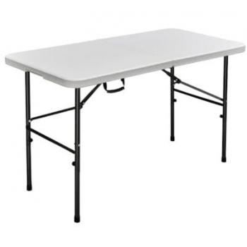 Mesa Plegable Rectangular Blanca 122x60x74cm