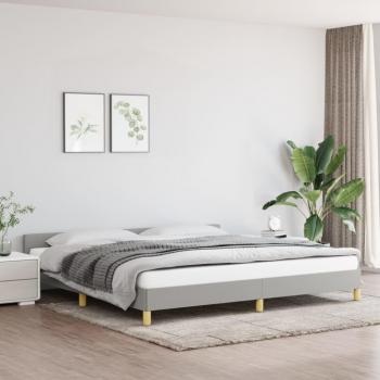 Cama solar sin colchón de Tela Gris Claro 200x200 cm