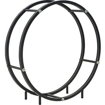 vidaXL Leñero de Acero Accesorios Organización Chimenea Práctico Carrito Almacenamiento Transporte