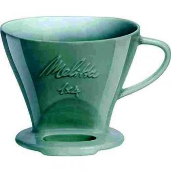 Portafiltros de Porcelana Melitta 1x4, Fácil Limpieza, Dos Aberturas Laterales, Blanco