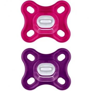 MAM Comfort 2 Chupetes en Silicona 0 Meses y + con Caja de Esterilización