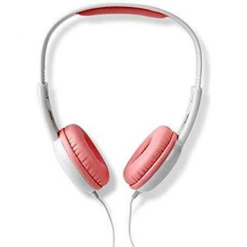 NEDIS Auriculares Diadema con Cable Auriculares Diadema con Cable | 3.5 mm | Longitud del Cable: 1.20 m | 82 dB | Azul/Blanco Rosado/Blanco 1.20 m