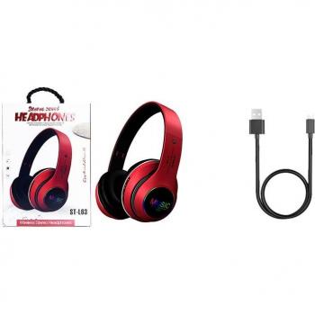 Auriculares Bluetooth 5.0 Plegables Estéreo HIFI Surround para Videojuegos con Micrófono y Luz LED Nocturna