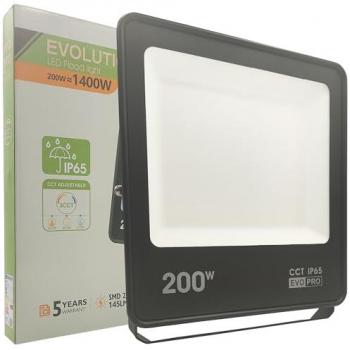 Foco Proyector LED Exterior EVO PRO 200W - 22000lm - Impermeable IP65 - Luz Seleccionable 3000K, 4000K y 5700K