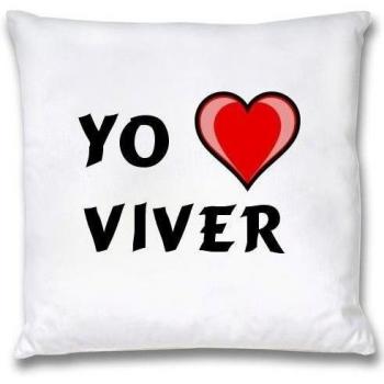 Ropa de almohada blanca con Amo Viver