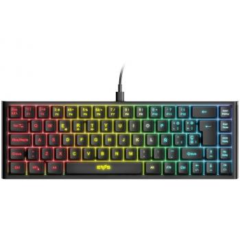 Teclado Gaming Energy Sistem ESG K4 Kompact-RGB Negro (69 Teclas Antighosting, Luces RGB, Cable Extraíble, Membrana)