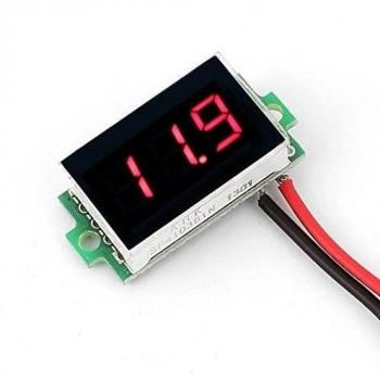DC 0-30V pantalla LED Digital medidor de pantalla voltímetro terminales 2 cables