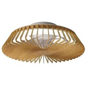 Ventilador de Techo Himalaya Mini 70W con Luz Regulable, Madera y Motor DC, Ø 53 cm