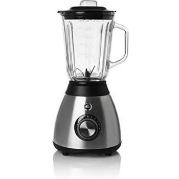 Frullatore de Vaso Melchioni Frullo Glass 600W con Caraffa de Vidrio 1.5L y 6 Cuchillas de Acero Inoxidable