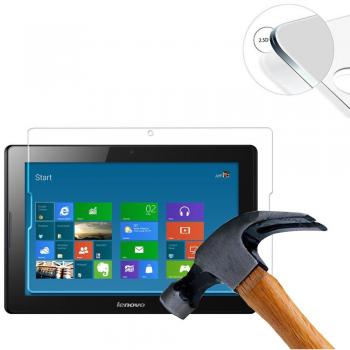 (El terminator de rasguñas) Lusee® Lenovo IdeaTab A10-70 A7600 A7600-F A7600-H el protector de la pantilla de vidrio templado el borde ligero ronda pero la duerza podrias hasta 9H (más duro que uno cuchillo) El protector de pantilla se embalajado con p