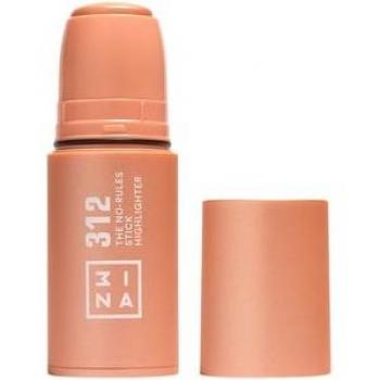 3INA The No-Rules Stick Multipurpose Eye, Lip and Cheek Pencil Shade Highlighter 312 - Translucent Rose Gold 5 g