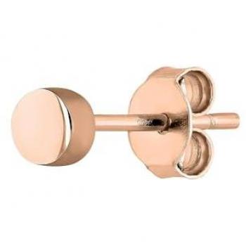 Piercing Earcandy Inga - Pendiente de Plata de Ley 925 con Baño de Oro Rosa y Cierre Presión para Mujer