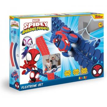 Disney Flextreme Spidey Circuito de Carreras con Pistas Flexibles y Coche Incluido, 184 Piezas, Apto para Niños a Partir de 4 Años