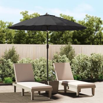 Sombrilla de jardín con palo de aluminio 270 cm Color Blanco arena, Antracita, Taupé y más