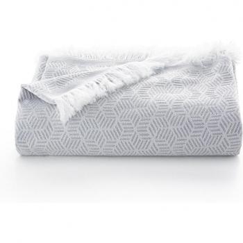 Colcha multiusos cama y sofa. Plaid foulard cubrecama mantas de sofa suave y transpirable algodón diseño geométrico - 180x140 cm