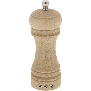 Molinillo de pimienta Java 14 cm natural de madera con mecanismo de acero inoxidable